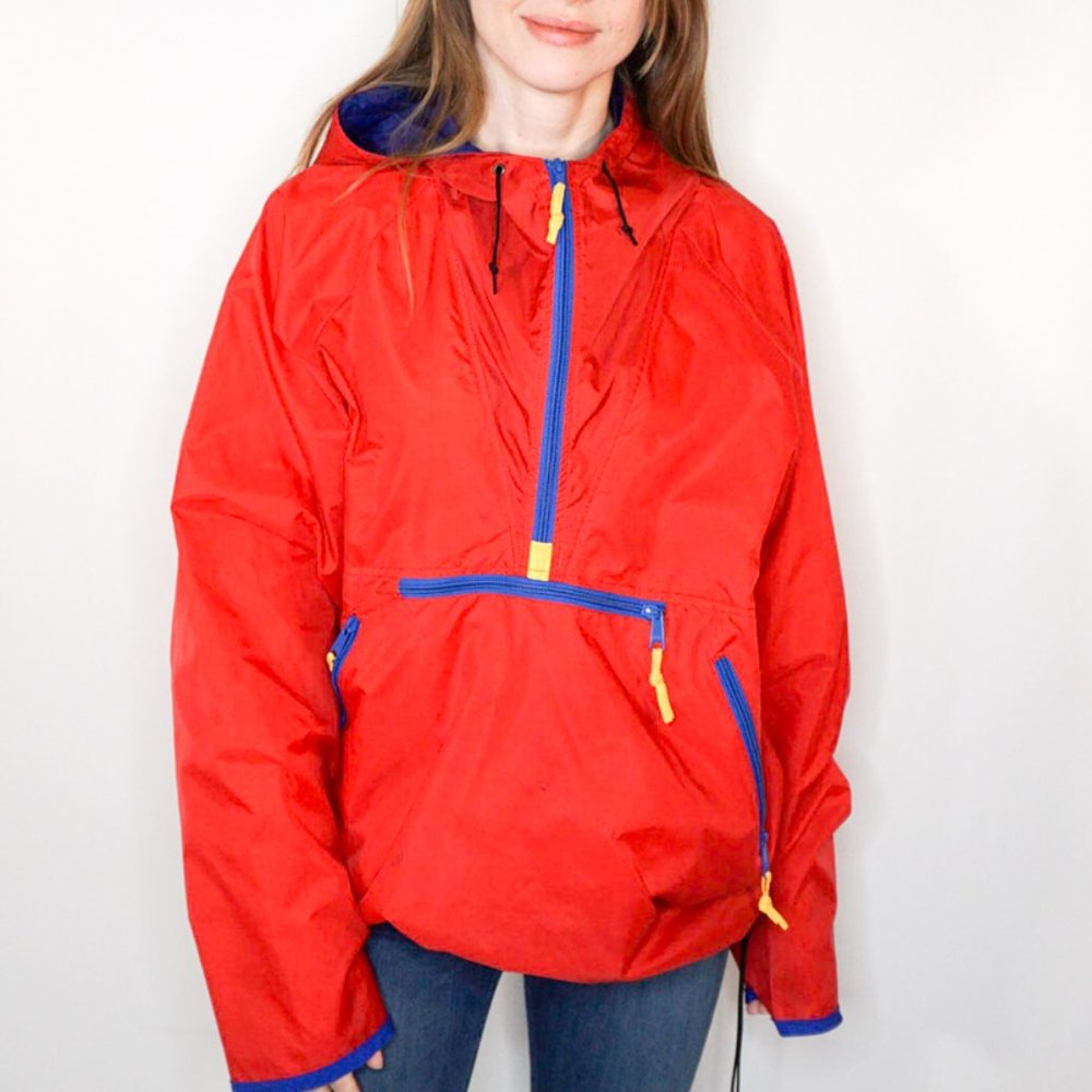 SIERRA DESIGNS Vintage Red Pullover Windbreaker - Picture 1 of 6